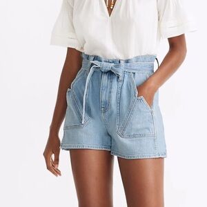 Madewell x Warm Tie High Rise Denim Shorts